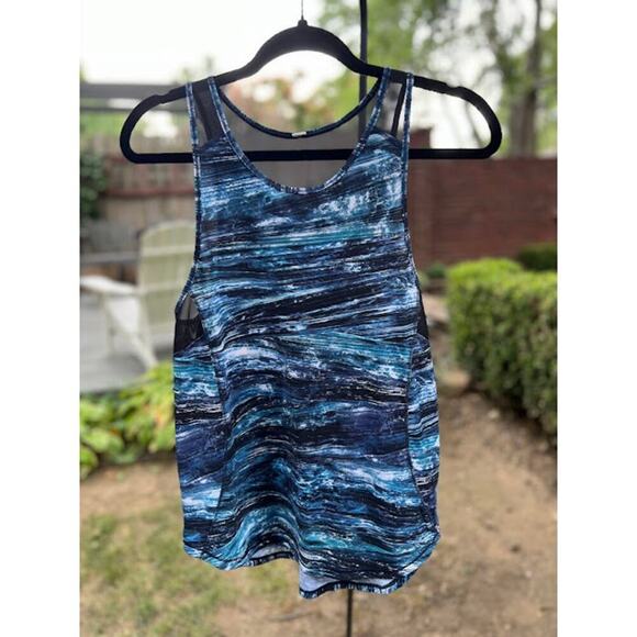 Lululemon Sculpt Tank II Shorelines Multi Blue / Black Size Small - Picture 1 of 5